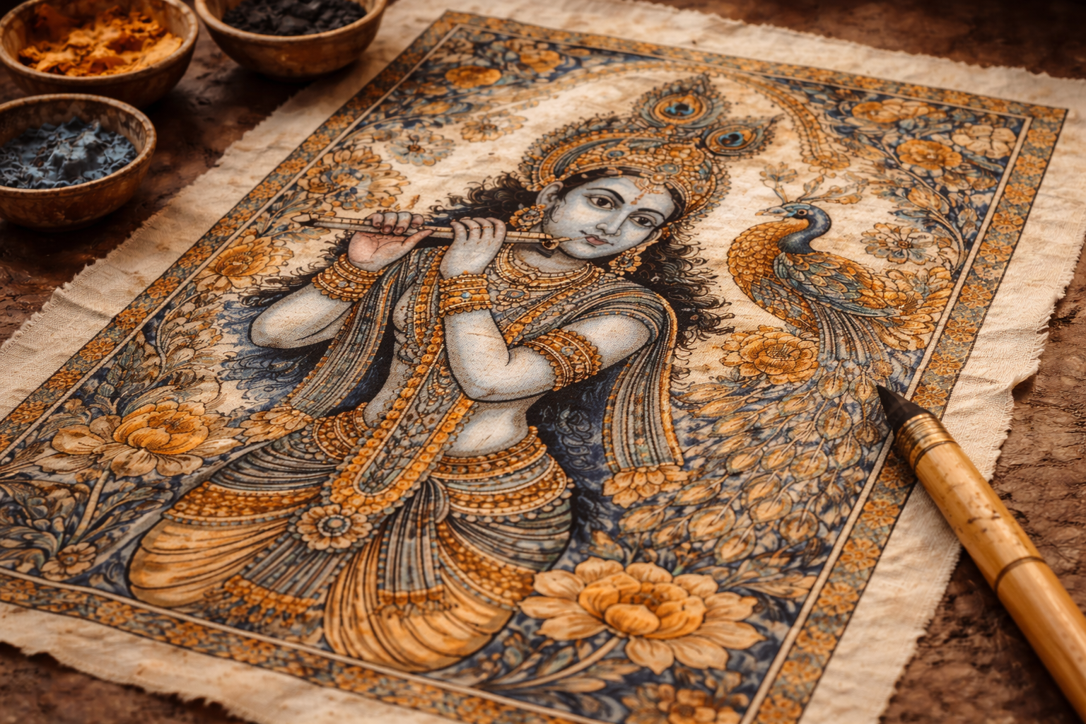 What is Kalamkari? The Ancient Art Form Behind Every Moorthika Piece